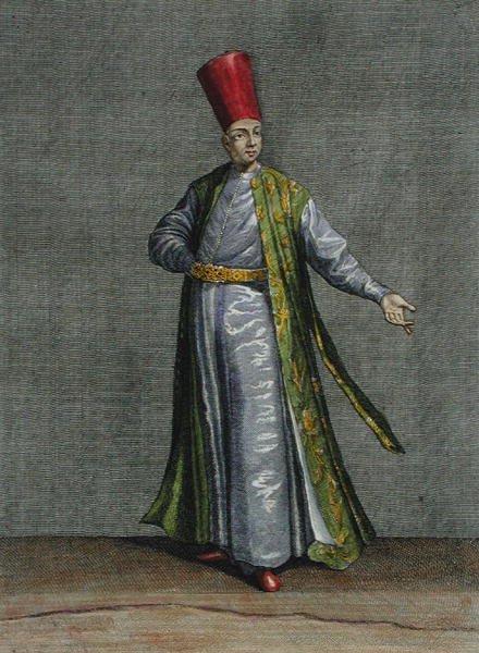 Le Capi-Aga，板块5来自 "Recueil de Cent Estampes representant differentes Nations du Levant tirees sur les Tableaux Peints d
