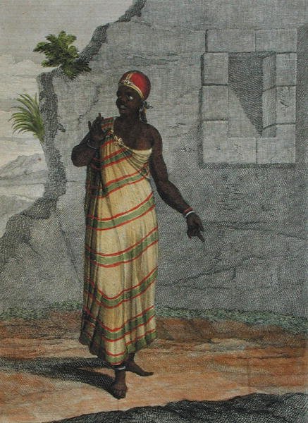 摩尔人的女人，板块99，来自 "Recueil de Cent Estampes representant differentes Nations du Levant tirees sur les Tableaux Peints d