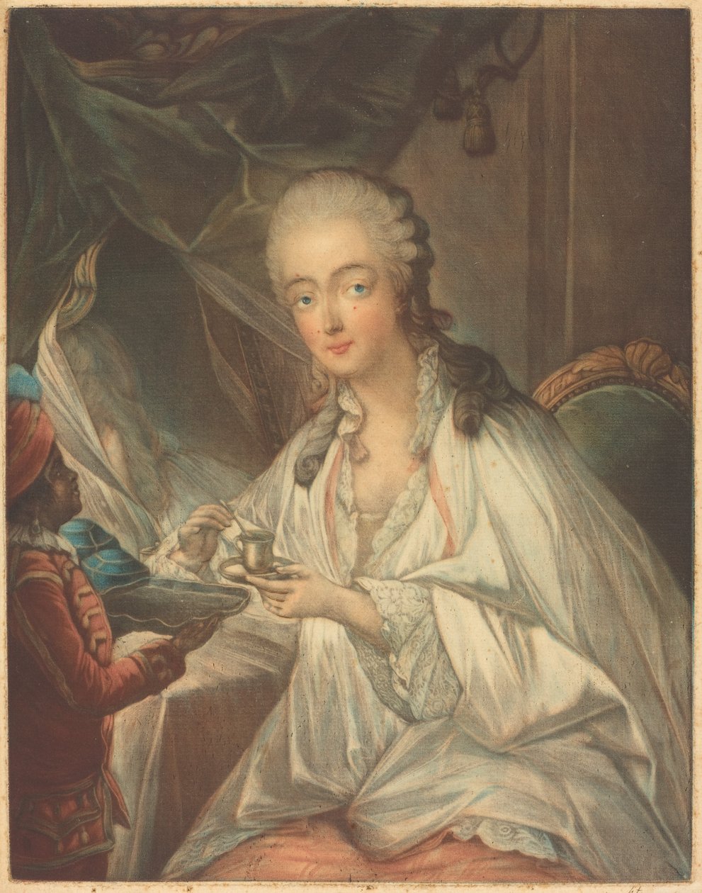 杜贝里夫人 作者 Jean Baptiste André Gautier Dagoty 模仿 François Hubert Drouais