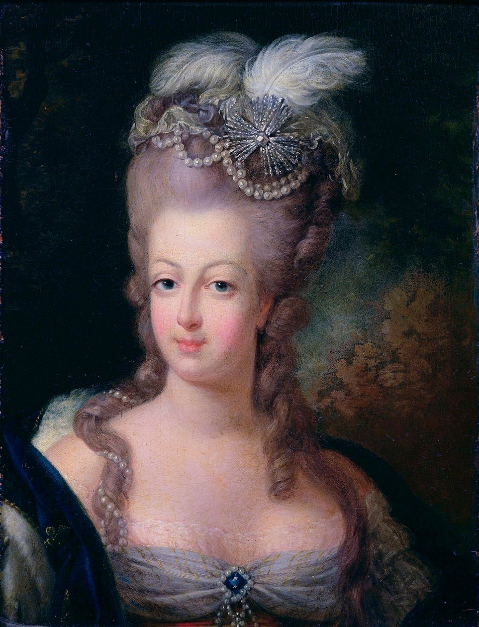 法国玛丽-安托瓦内特女王的肖像》，1775年 作者 让·巴蒂斯特（Jean Baptiste）Andre Gautier D'Agoty