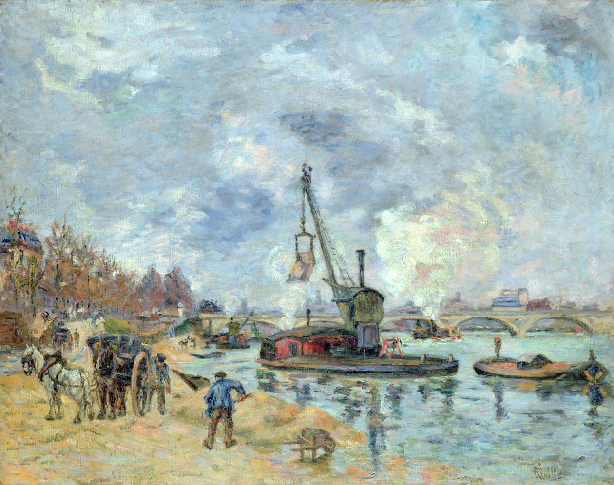 1874年在巴黎的Quay de Bercy 作者 让·巴蒂斯特·阿曼德·纪尧姆