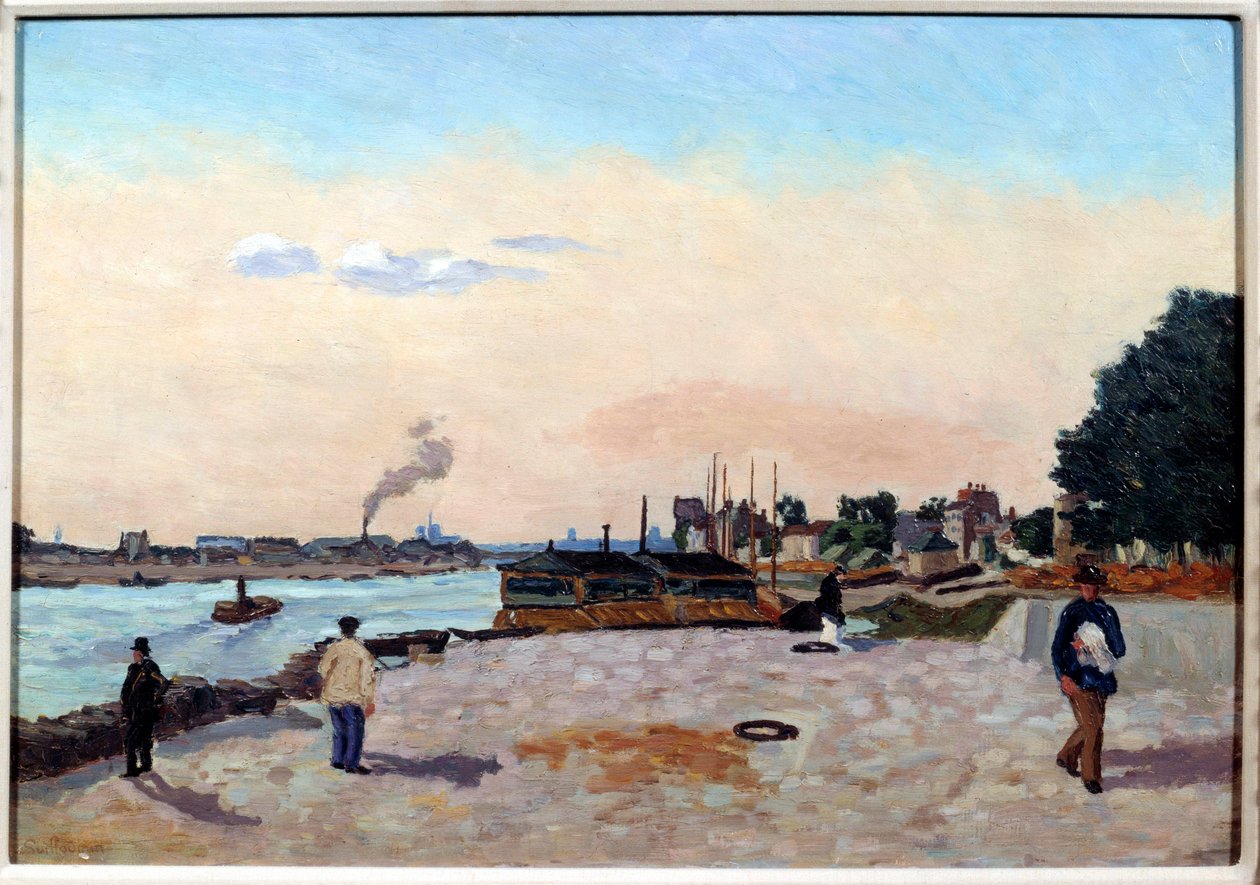 1874 年左右的贝西码头。 Jean Baptiste Armand Guillaumin 的绘画（1841-1927） 作者 让·巴蒂斯特·阿曼德·纪尧姆