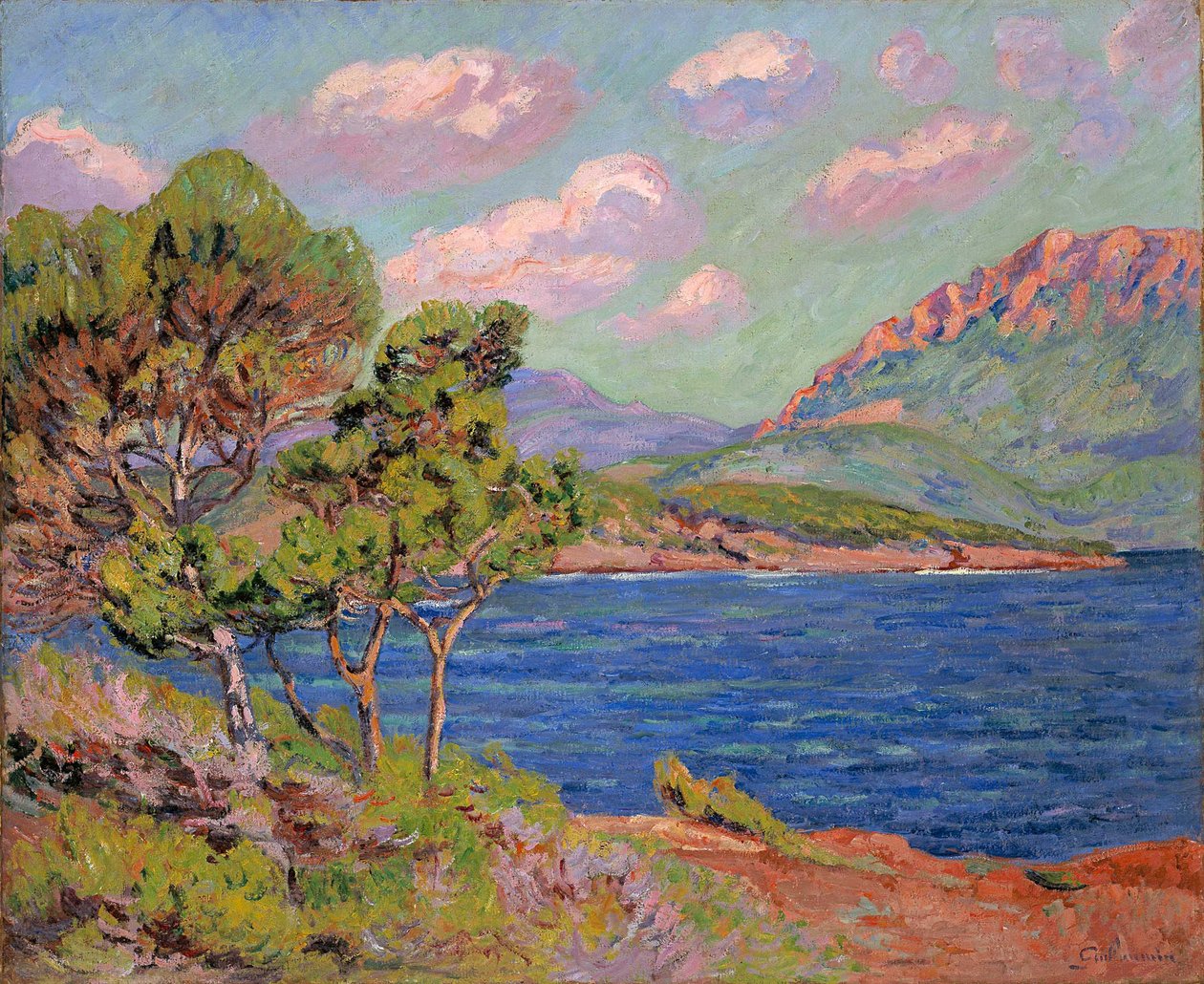 La baie dAgay，蔚蓝海岸，c。 1910年 作者 让·巴蒂斯特·阿曼德·纪尧姆