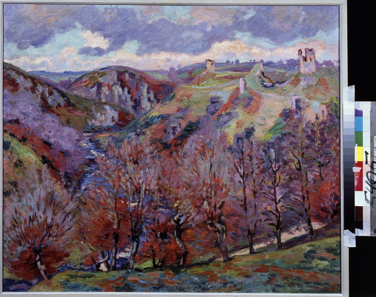 有废墟的风景。让-巴蒂斯特（Jean Baptiste）阿曼德-纪尧民（1841-1927 年）的画作 作者 让·巴蒂斯特·阿曼德·纪尧姆