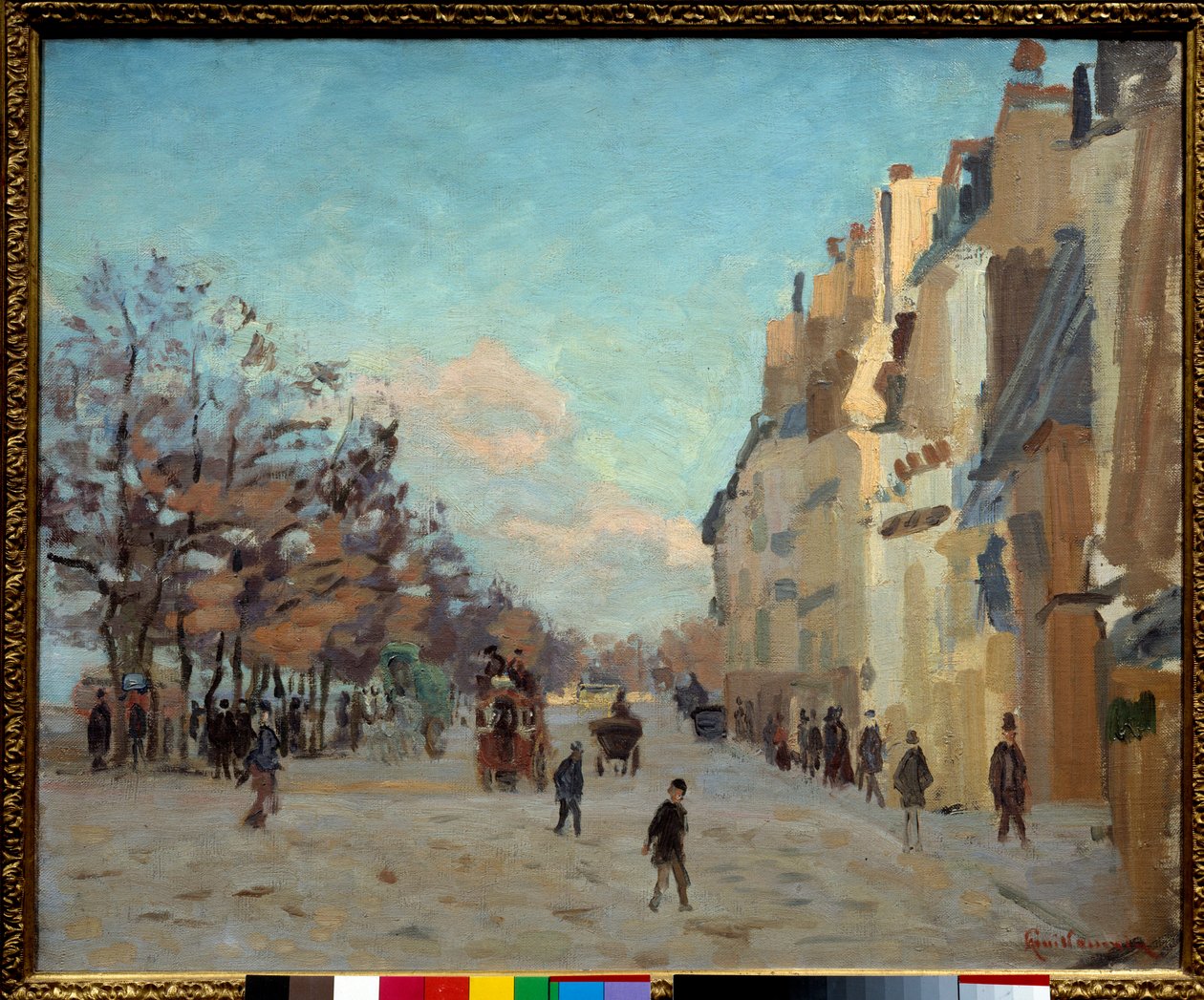 Quai de la Gare 在巴黎，雪的效果 Jean baptiste armand Guillaumin (1841-1927) 19 世纪的太阳画作。 0.5x0.61 m 巴黎，奥赛博物馆 作者 让·巴蒂斯特·阿曼德·纪尧姆