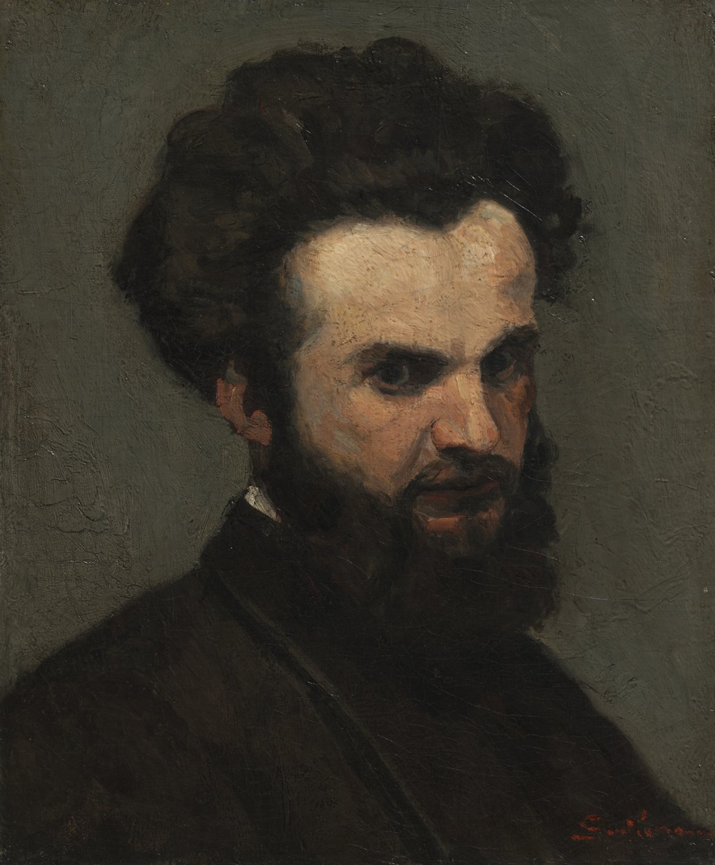 自画像，约1872-1874年。 作者 让·巴蒂斯特·阿曼德·纪尧姆