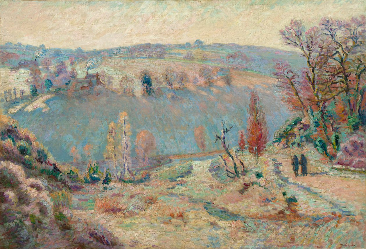 Pont Charraud的塞代尔河谷：White Frost，约1903-1911年。 作者 让·巴蒂斯特·阿曼德·纪尧姆