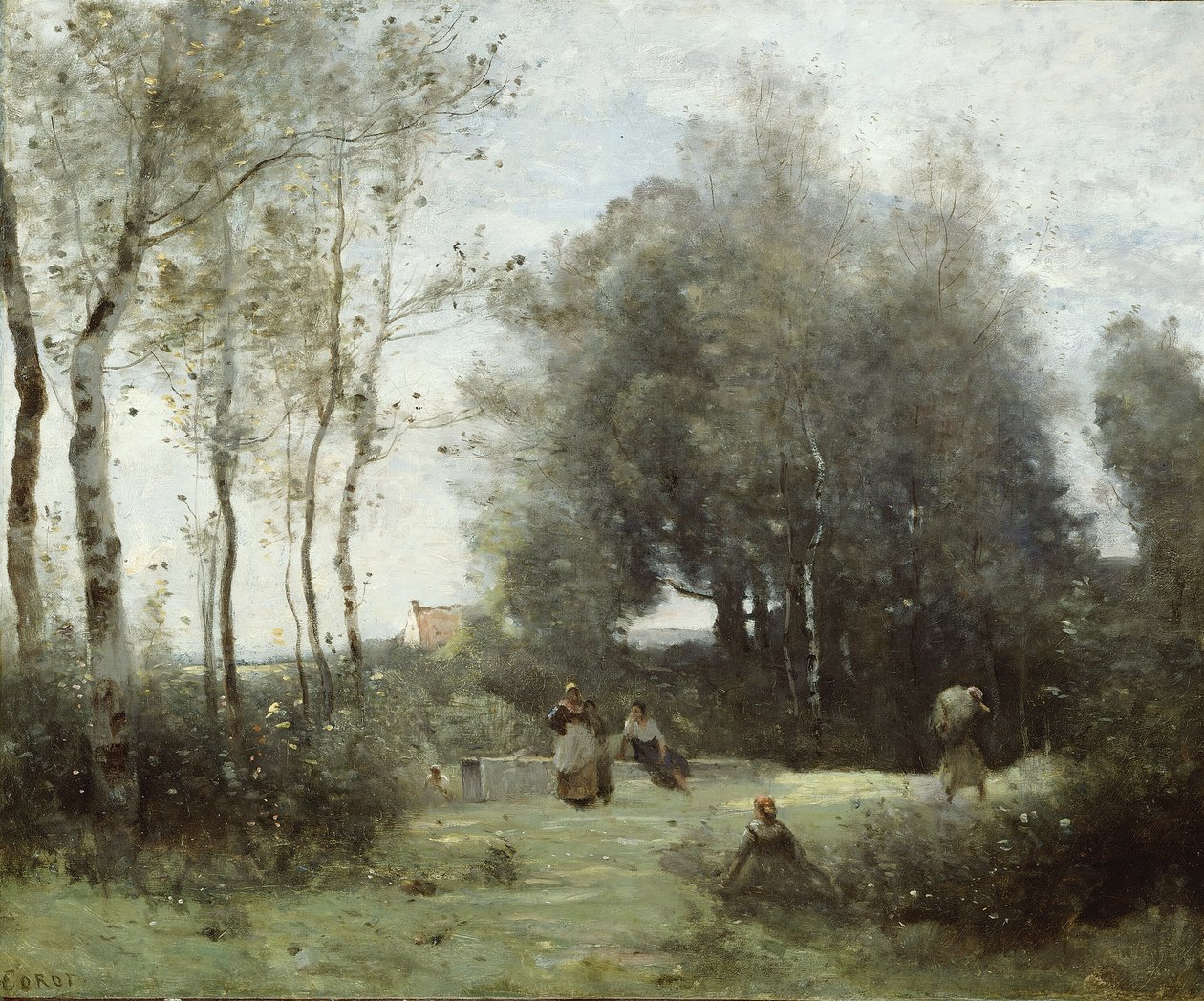 Arleux-Palluel, The Bridge of Trysts, 187172. 作者 让·巴蒂斯特·卡米尔·科罗