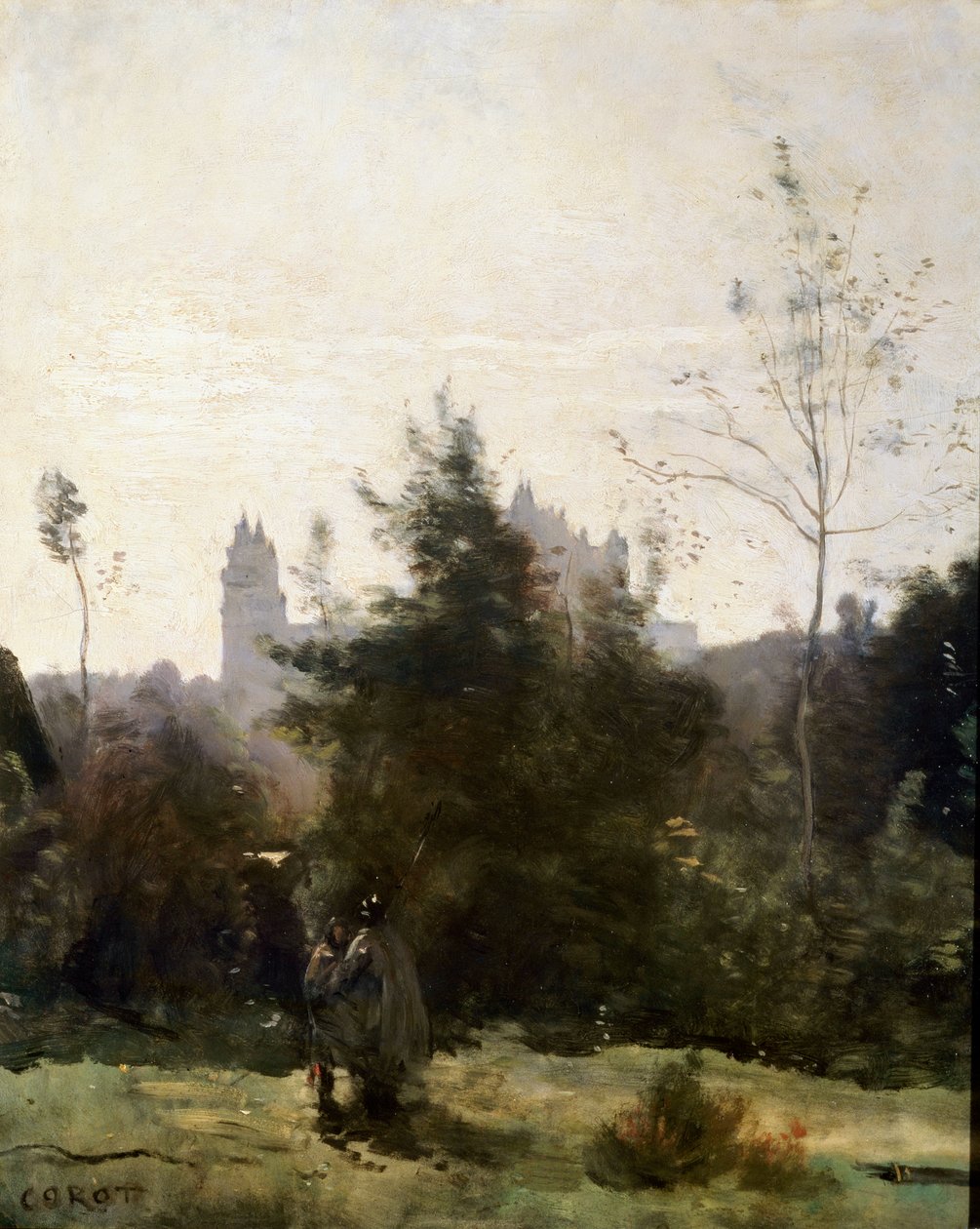 皮埃尔丰城堡（Châteaude Pierrefonds），1860年代。 作者 让·巴蒂斯特·卡米尔·科罗