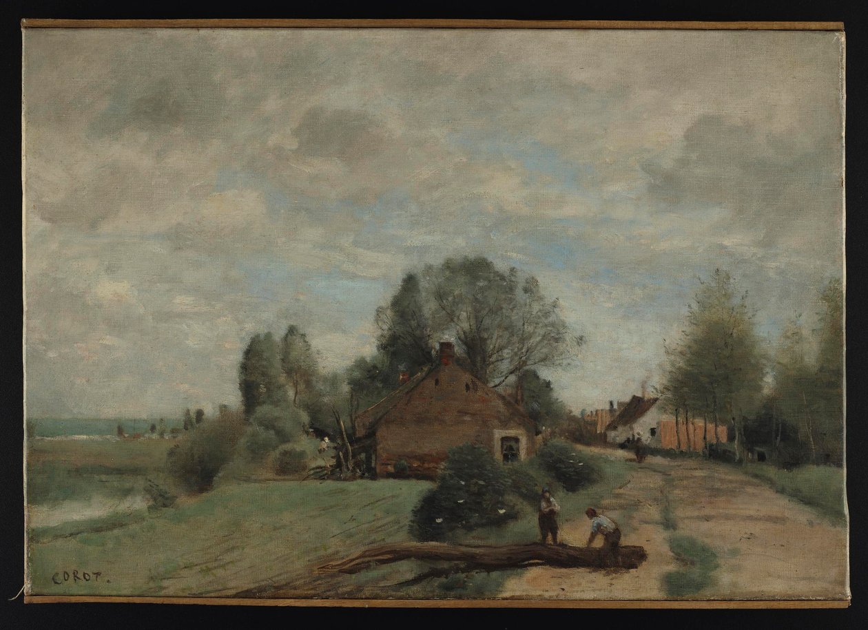 Corot - La Route aux Bûcherons，Arleux-du-Nord，1871 年，NMW A 24958 作者 让·巴蒂斯特·卡米尔·科罗
