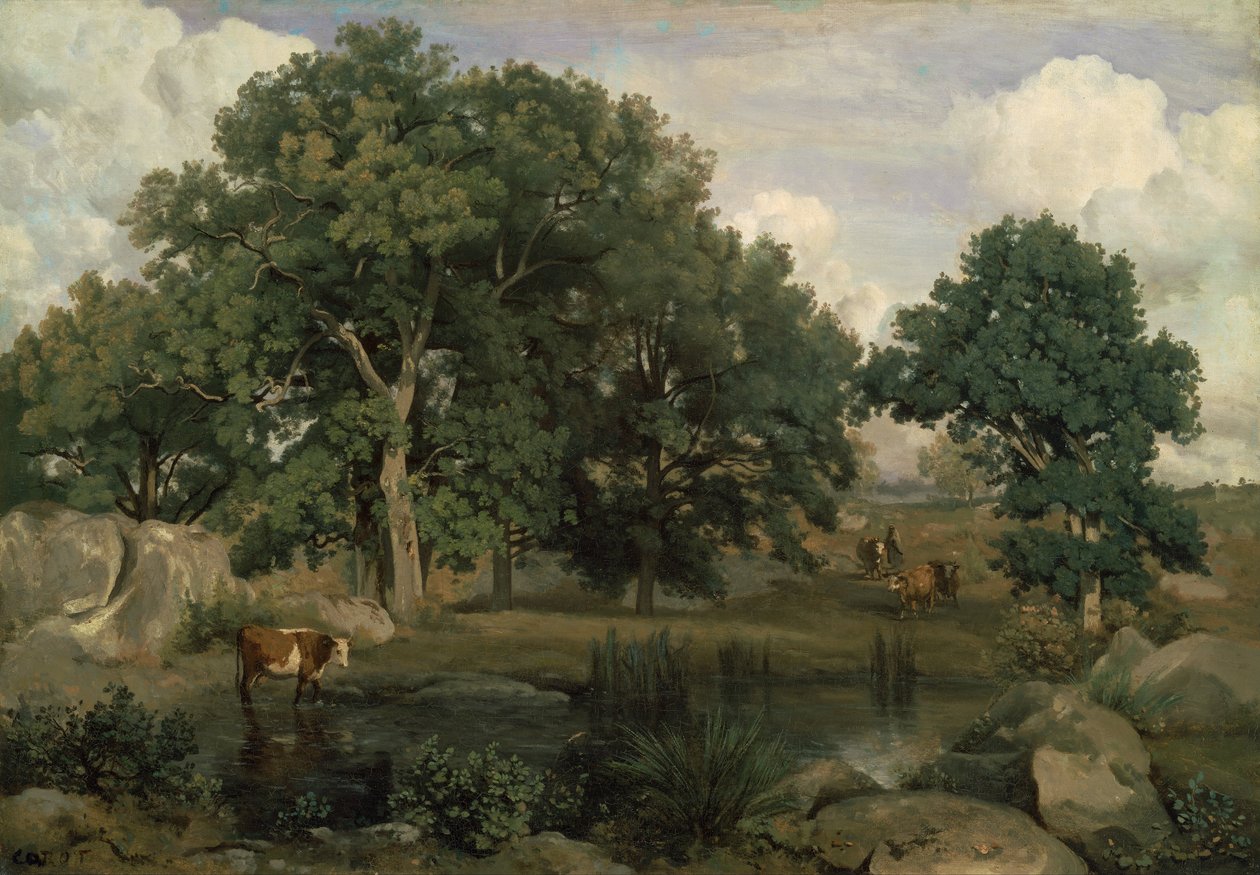 法语：Forêt de Fontainebleau 枫丹白露森林 作者 让·巴蒂斯特·卡米尔·科罗