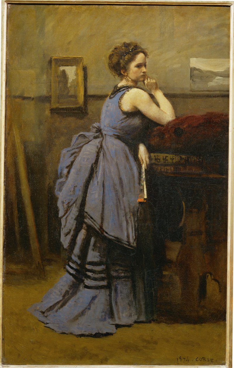 La dame en bleu - 蓝衣女子... 作者 让·巴蒂斯特·卡米尔·科罗