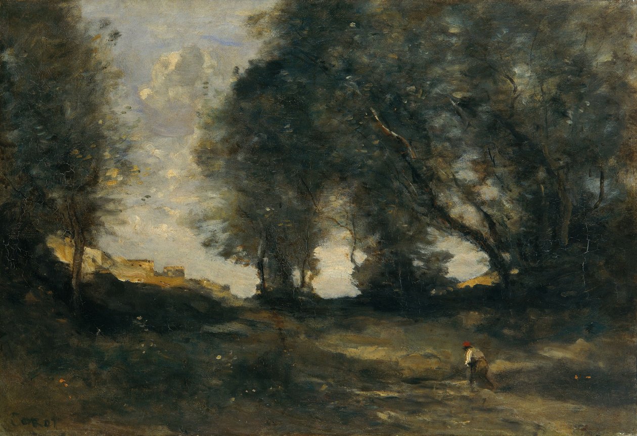 风景，约 1860 年（布面油画） 作者 让·巴蒂斯特·卡米尔·科罗
