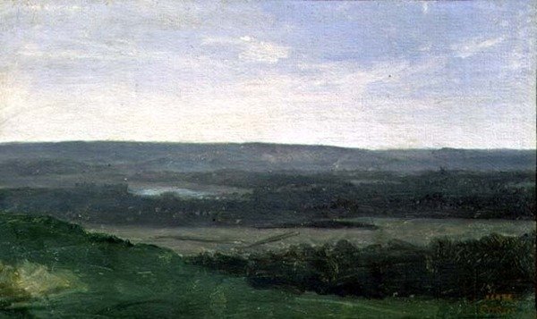 遥远的山脉风景，约1840-45年 作者 让·巴蒂斯特·卡米尔·科罗