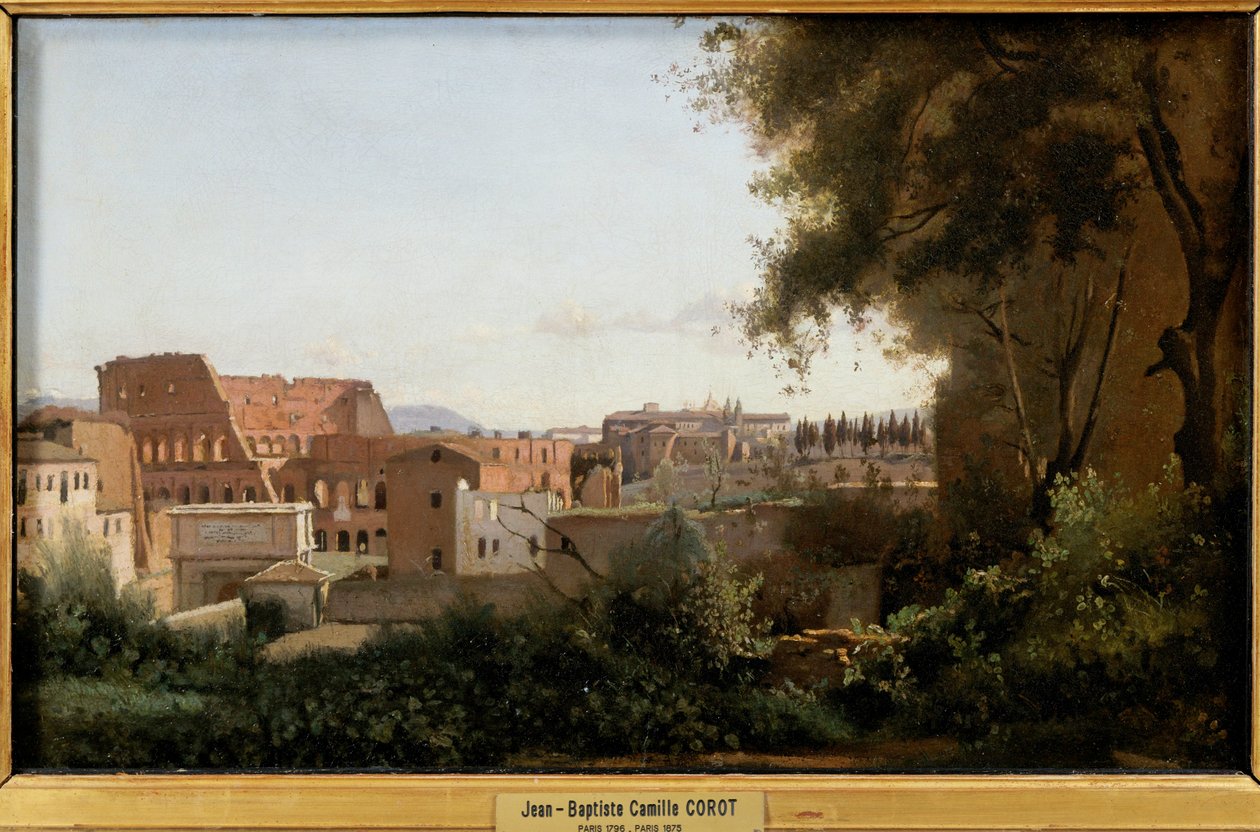 Le Colisee vu des jardins Farnese - 从法尔内塞花园看罗马圆形大剧场... 作者 让·巴蒂斯特·卡米尔·科罗