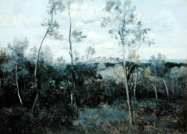 Le Mont Valerian (板面油画) 作者 让·巴蒂斯特·卡米尔·科罗