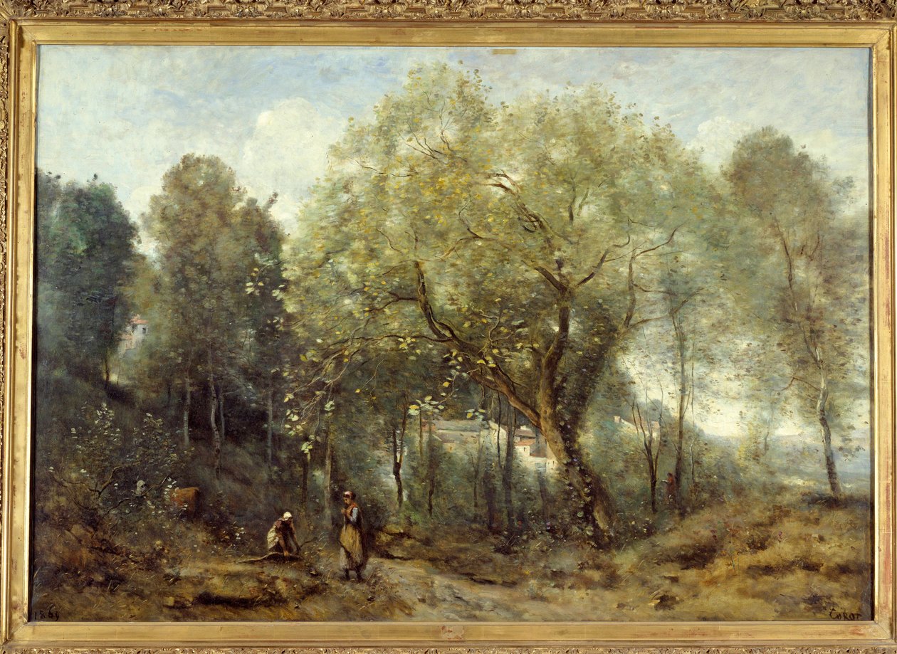 Le catalpa，Avray 市的纪念品 Camille Corot (1796-1875) 1869 年作画。 0,93x1,33 m 巴黎，奥赛博物馆 作者 让·巴蒂斯特·卡米尔·科罗