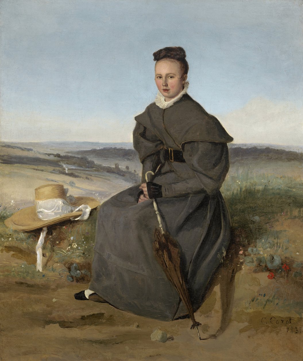 路易丝·哈杜因（Louise Harduin），1831年 作者 让·巴蒂斯特·卡米尔·科罗