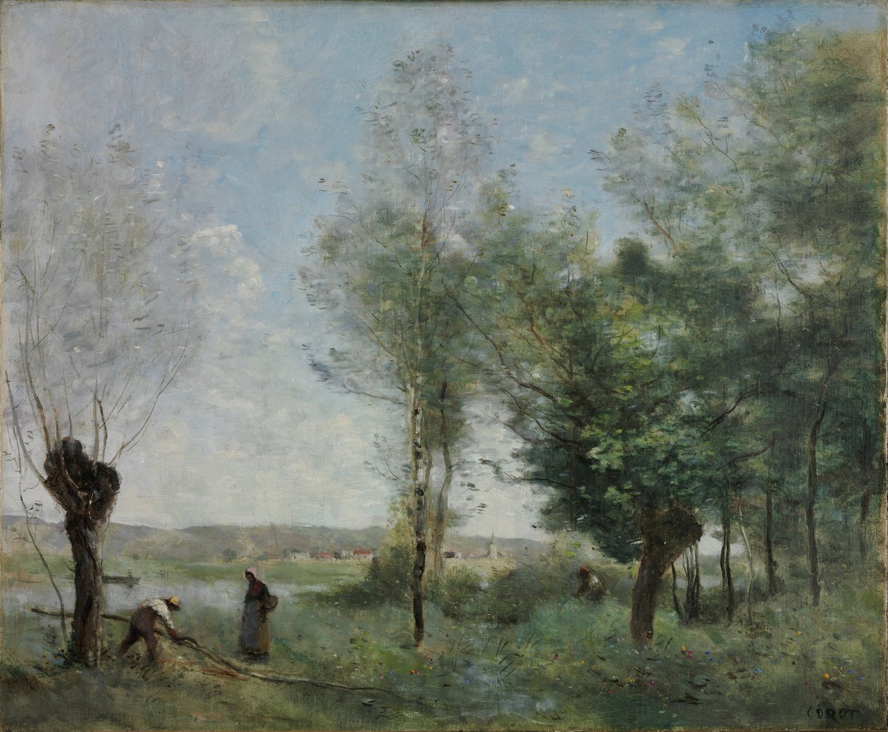 库布龙的记忆 - 让·巴蒂斯特·卡米尔·柯罗 (Jean Baptiste Camille Corot) 的绘画 (1796-1875) - 1872 年 - 布面油画 - 46x55,3 - Szepmuveszeti Muzeum，布达佩斯 作者 让·巴蒂斯特·卡米尔·科罗