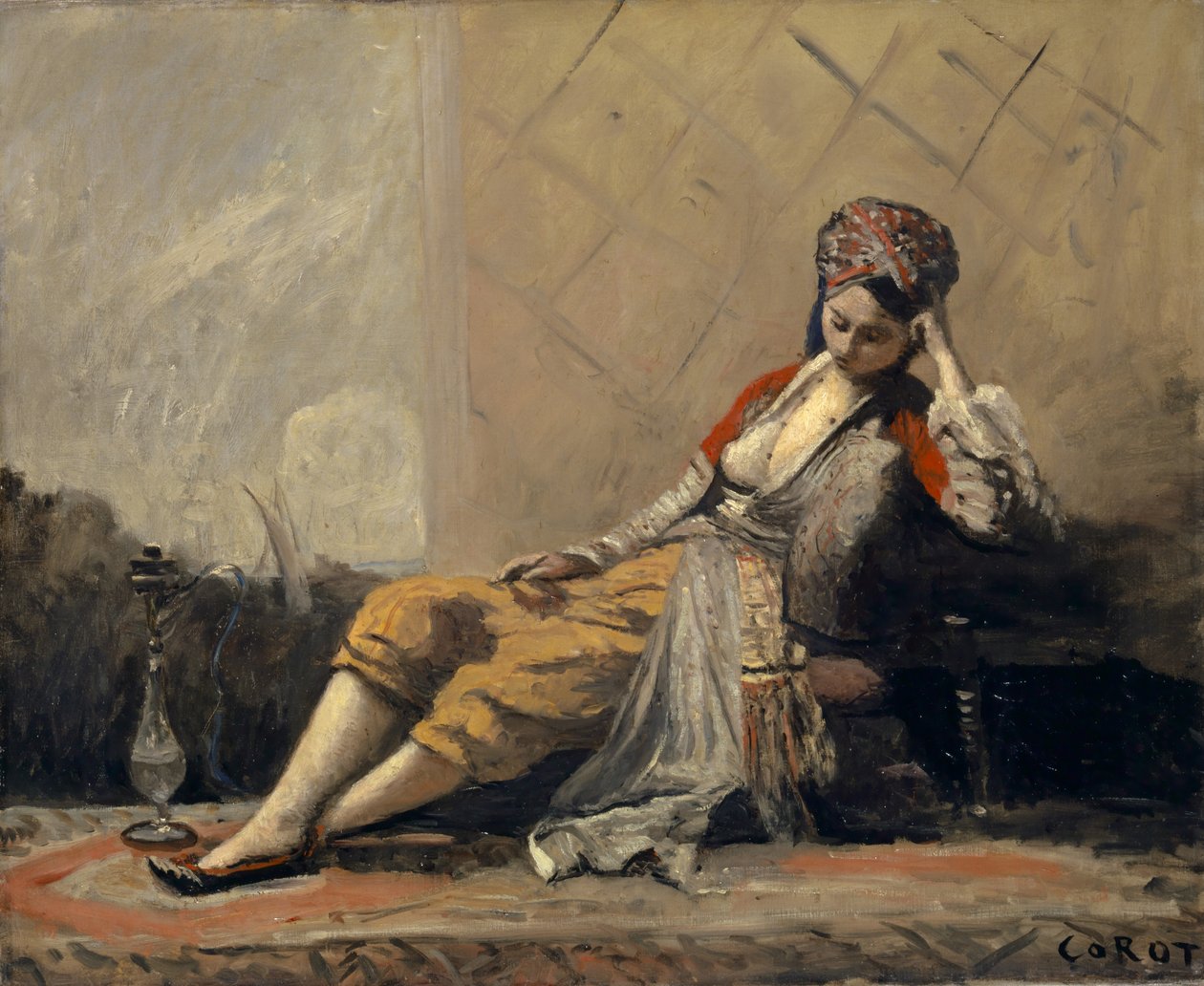 Odalisque，1871-73 作者 让·巴蒂斯特·卡米尔·科罗
