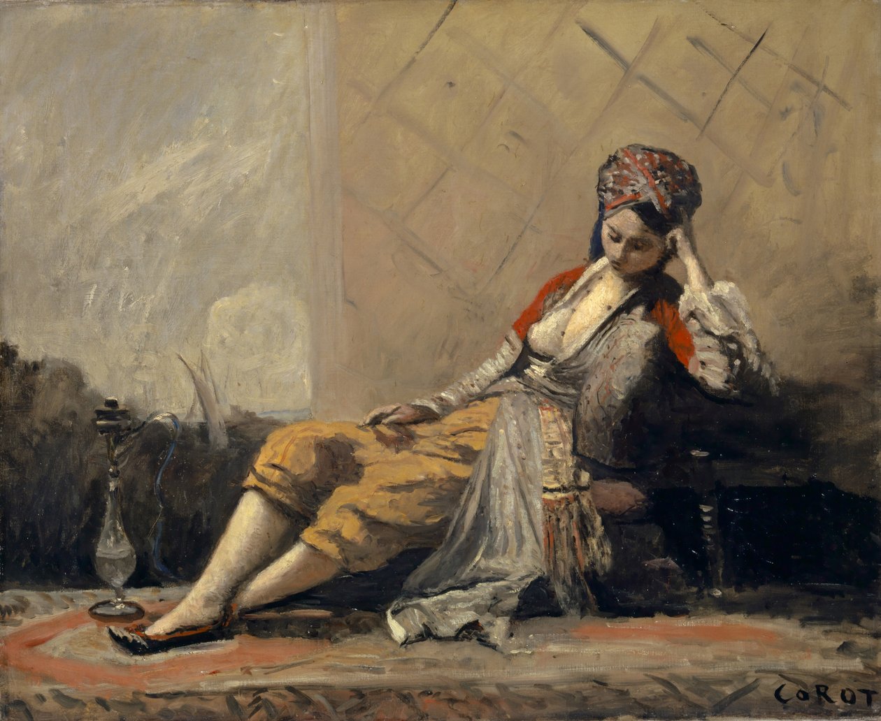 Odalisque, 1872-1873. 作者 让·巴蒂斯特·卡米尔·科罗