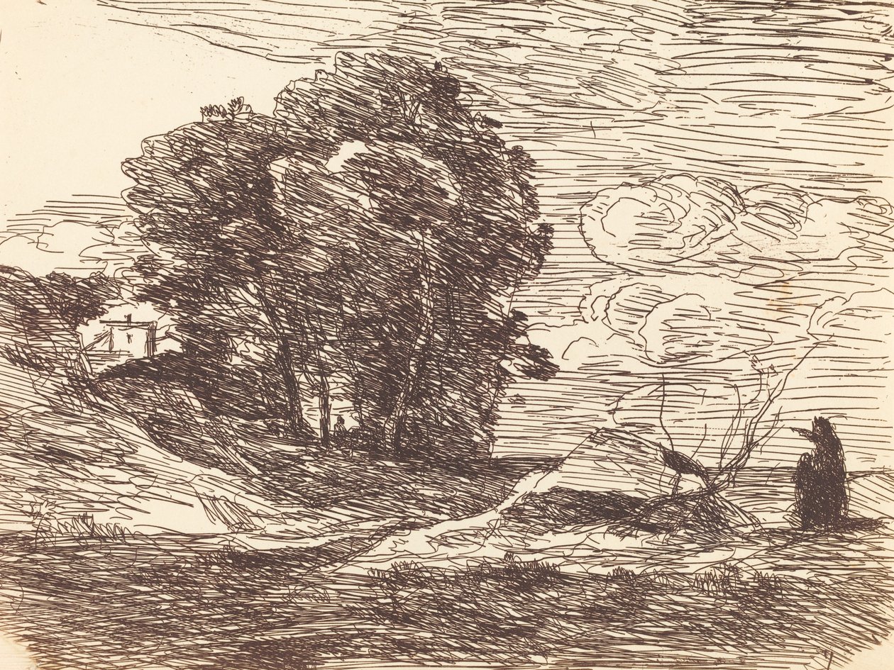 诗人的住所 La Demeure du poete, 1871. 作者 让·巴蒂斯特·卡米尔·科罗