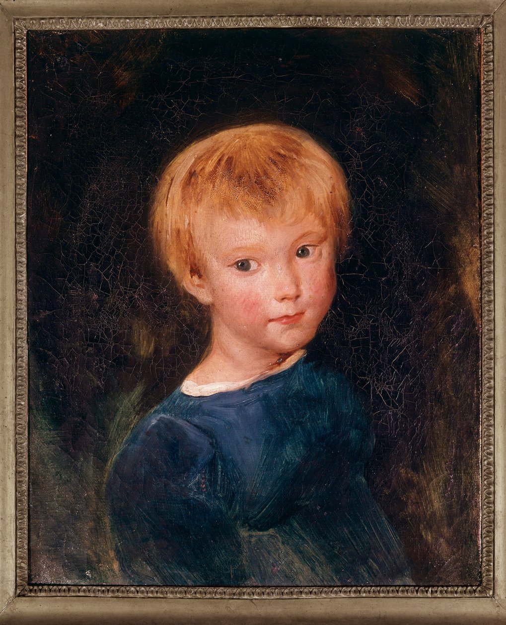 Portrait of a young boy. Painting depicting a young child with red hair. Painting by Camille Corot (1796-1875) 19th century 作者 让·巴蒂斯特·卡米尔·科罗