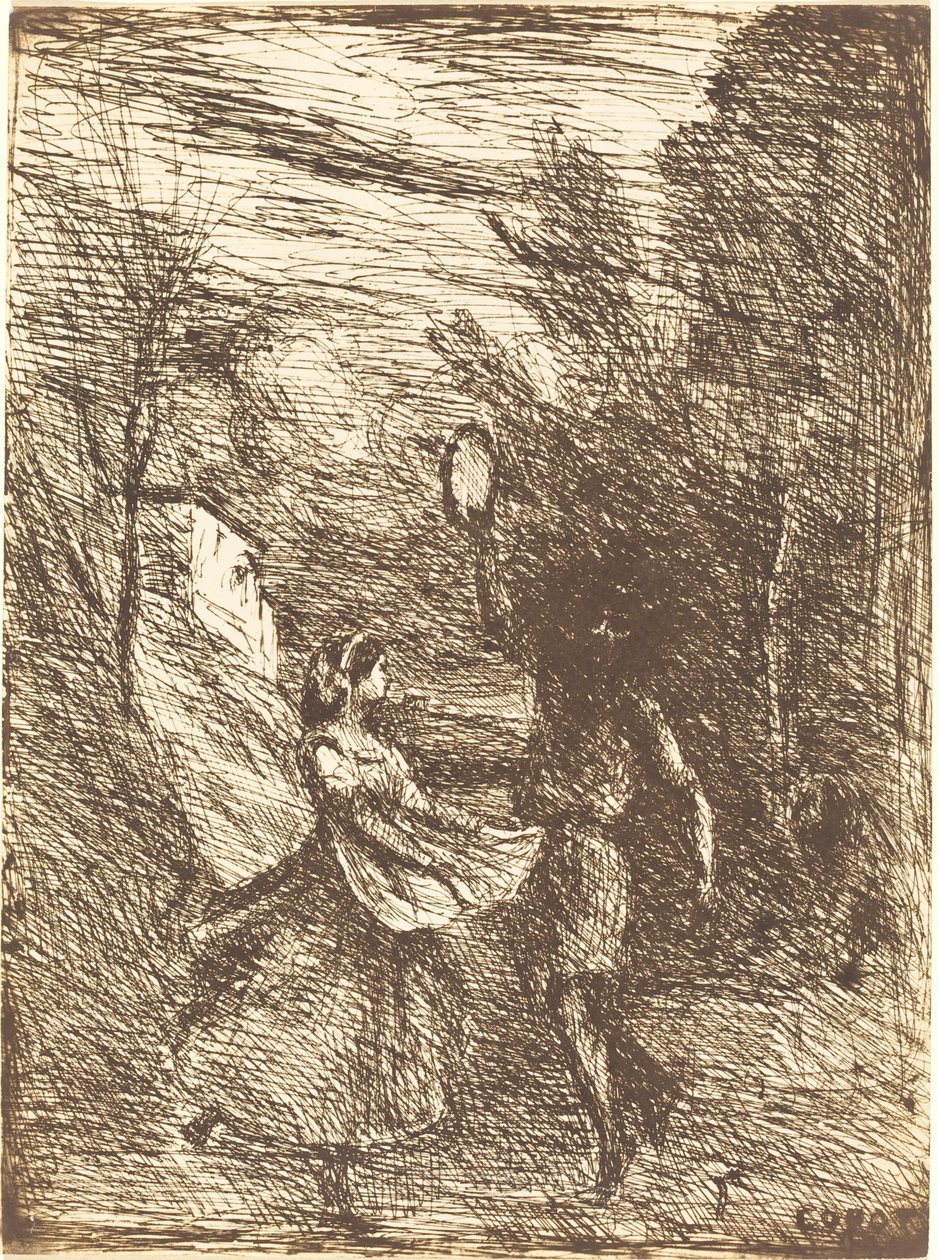 Saltarello Saltarelle, 1858. 作者 让·巴蒂斯特·卡米尔·科罗