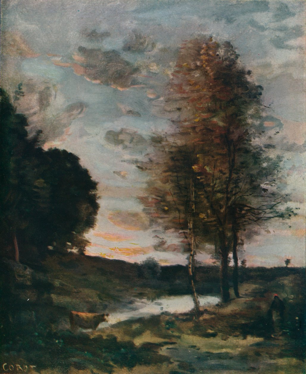 夕阳，c1910 作者 让·巴蒂斯特·卡米尔·科罗