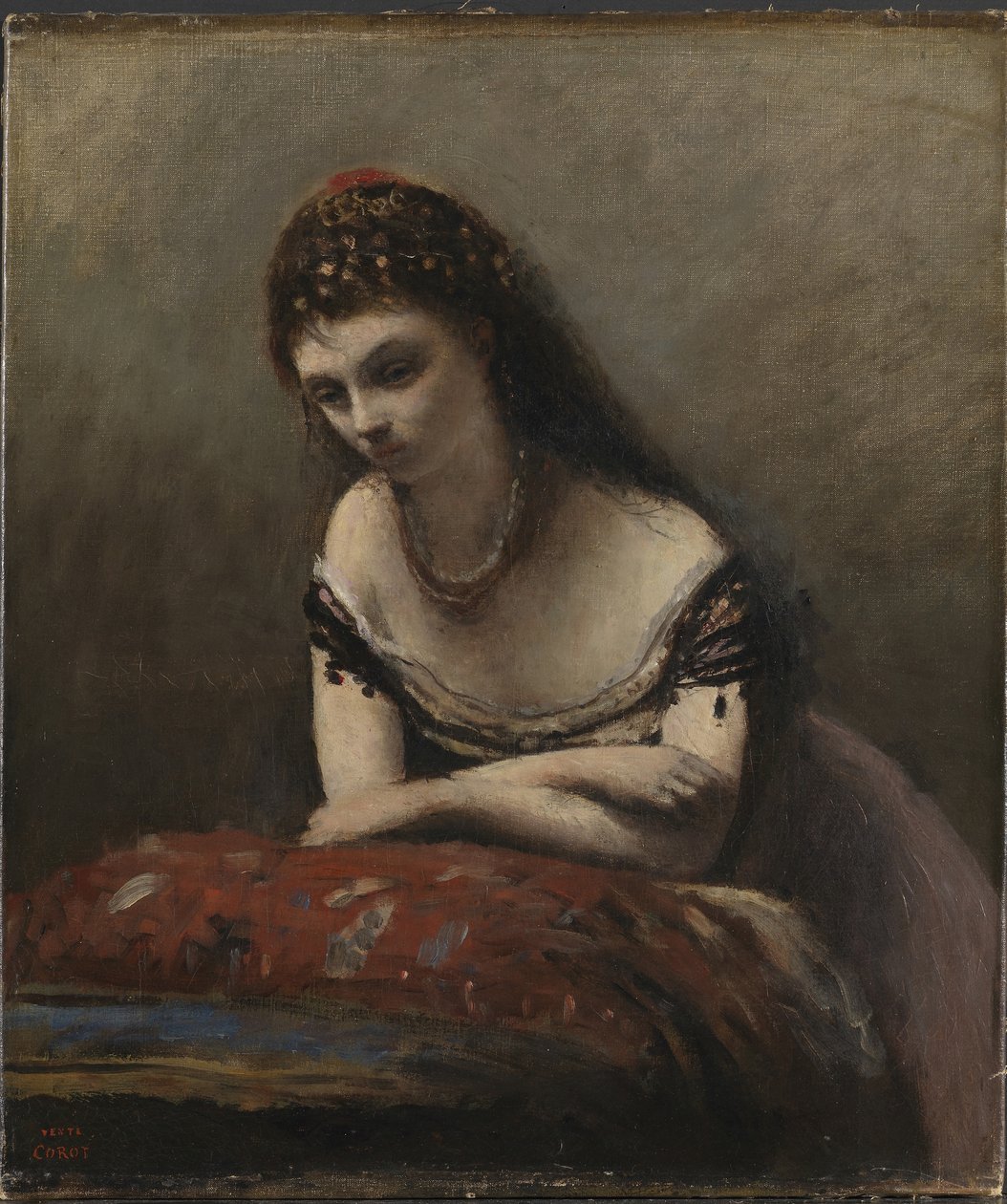 吉普赛女郎，1870-1871年。 作者 让·巴蒂斯特·卡米尔·科罗