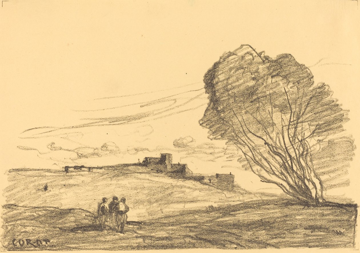 孤立的堡垒Le Fort detache，1874年。 作者 让·巴蒂斯特·卡米尔·科罗