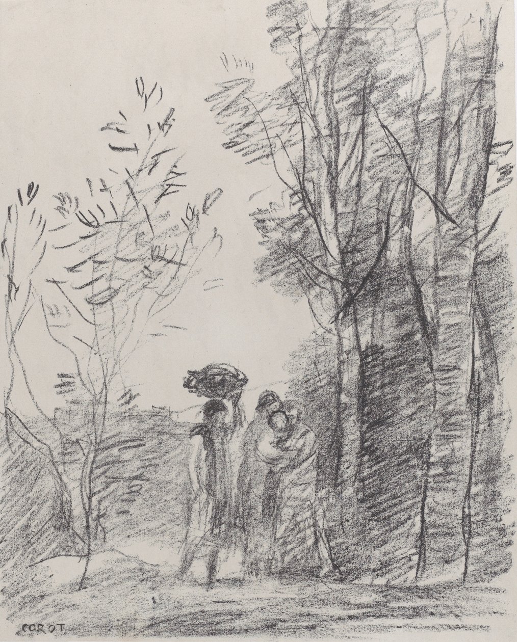 树林中的会议 La Rencontre au bosquet, 1871. 作者 让·巴蒂斯特·卡米尔·科罗