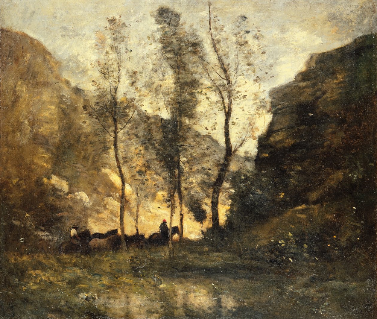 走私者，c.1871-72 作者 让·巴蒂斯特·卡米尔·科罗