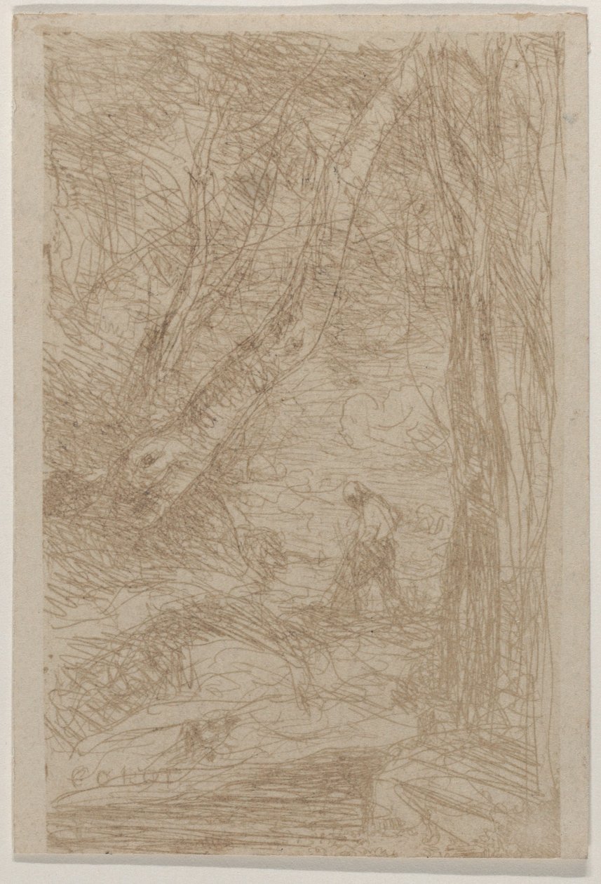 伦勃朗的樵夫 Le Bûcheron de Rembrandt, 1853年5月。 作者 让·巴蒂斯特·卡米尔·科罗