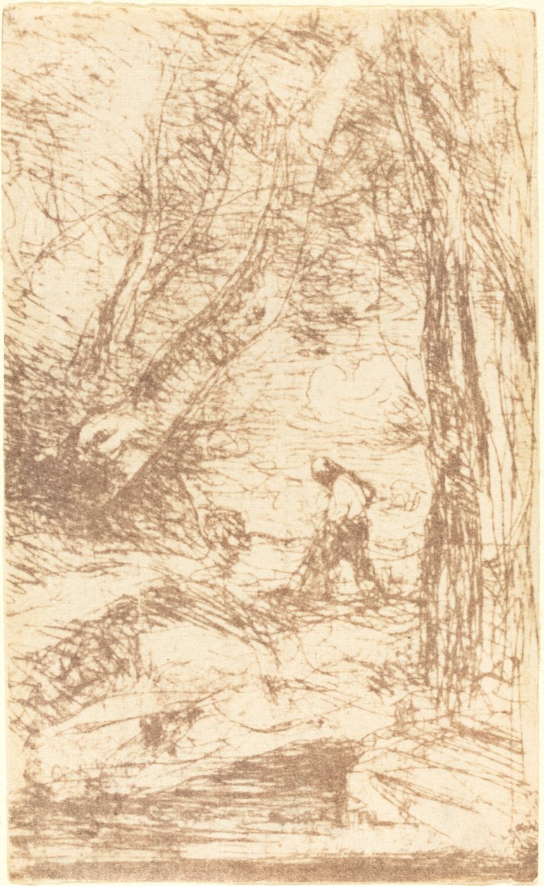 伦勃朗的樵夫 Le Bucheron de Rembrandt, 1853年。 作者 让·巴蒂斯特·卡米尔·科罗