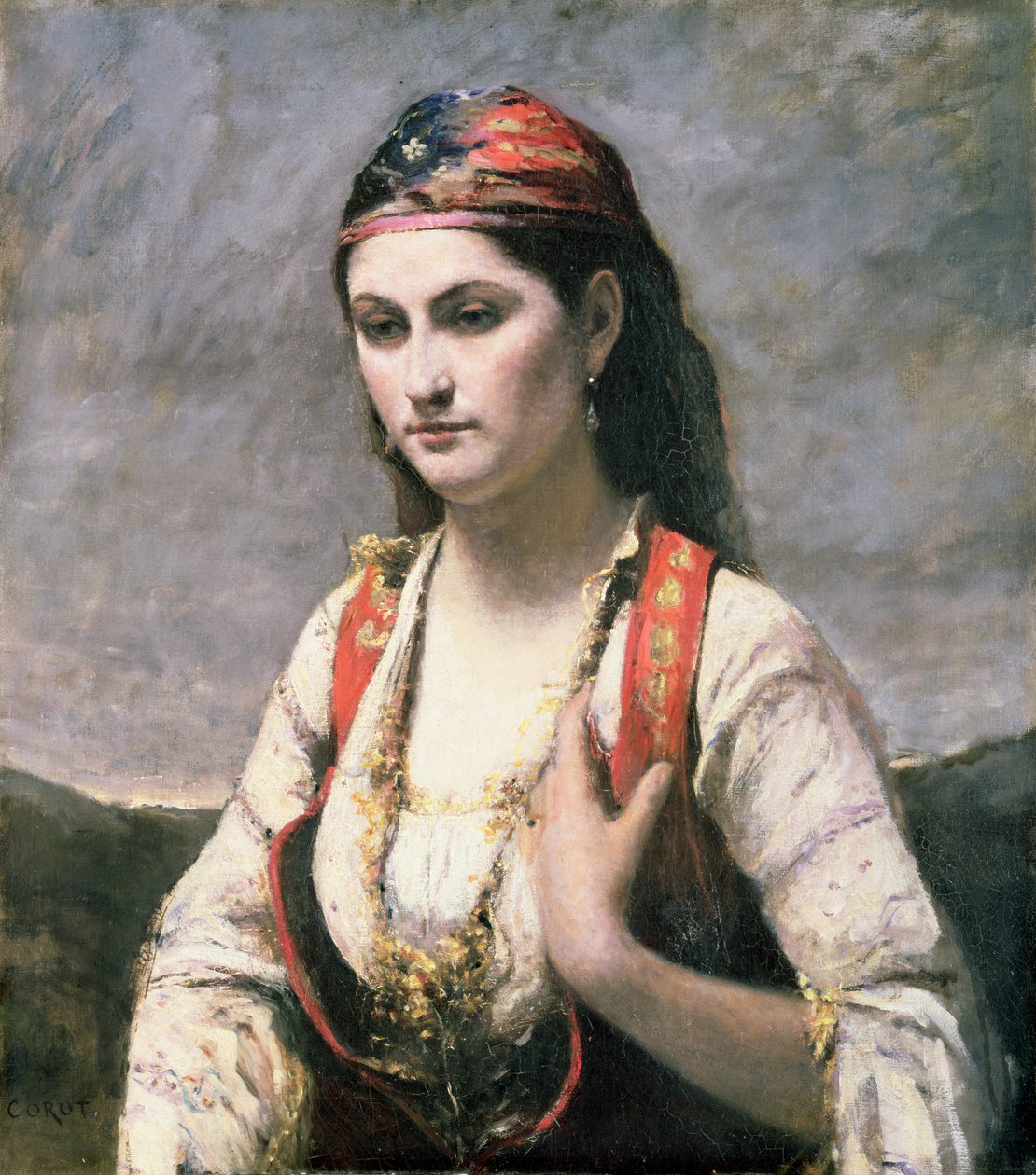 阿尔巴诺的年轻女子，1872年 作者 让·巴蒂斯特·卡米尔·科罗