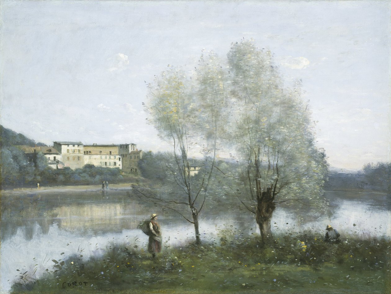 维尔·德·阿弗雷（Ville D&39;Avray），约1865年（布面油画） 作者 让·巴蒂斯特·卡米尔·科罗
