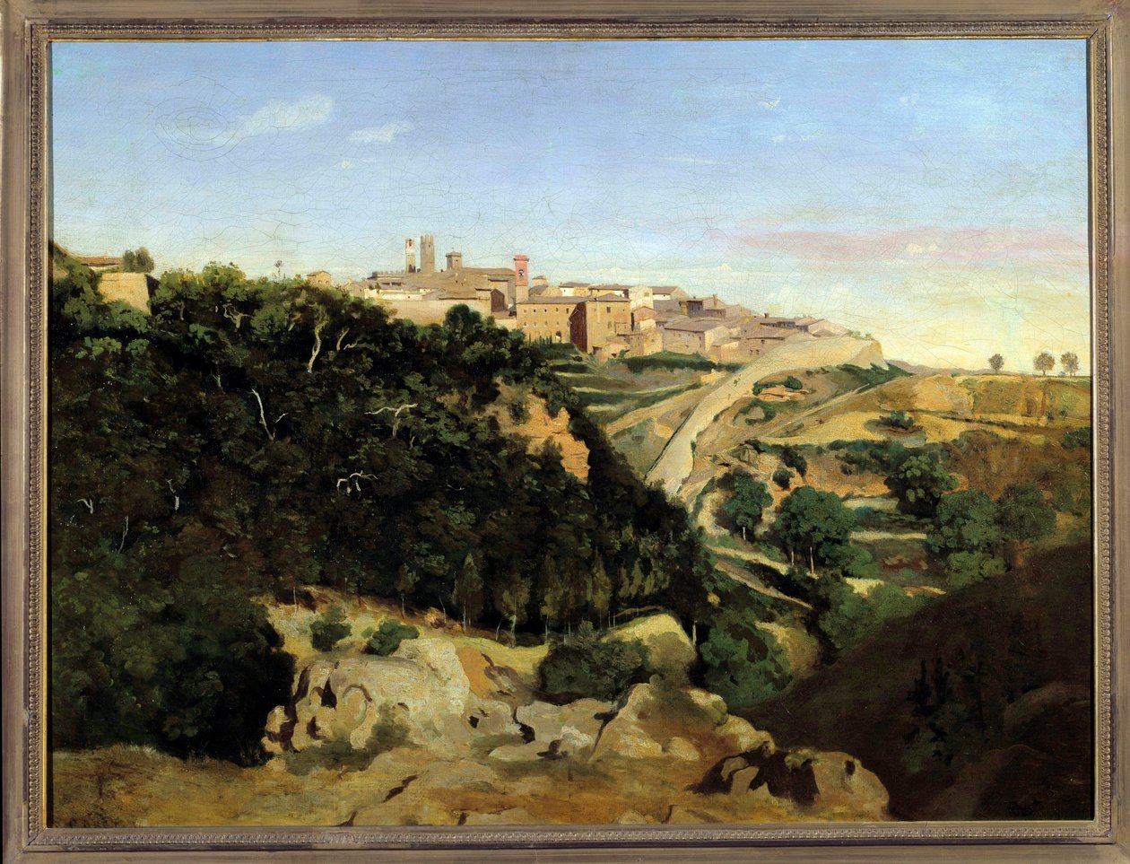 沃尔泰拉, le Municipe 卡米尔柯罗 (1796-1875) 的绘画 19 世纪太阳。 0,7x0,94 m 作者 让·巴蒂斯特·卡米尔·科罗