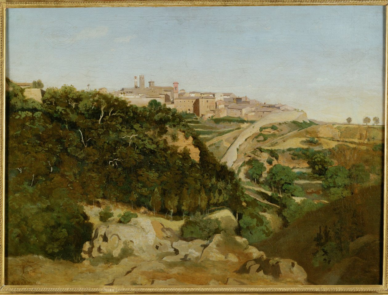 Volterra, le municipe - Volterra, Italy ... 作者 让·巴蒂斯特·卡米尔·科罗