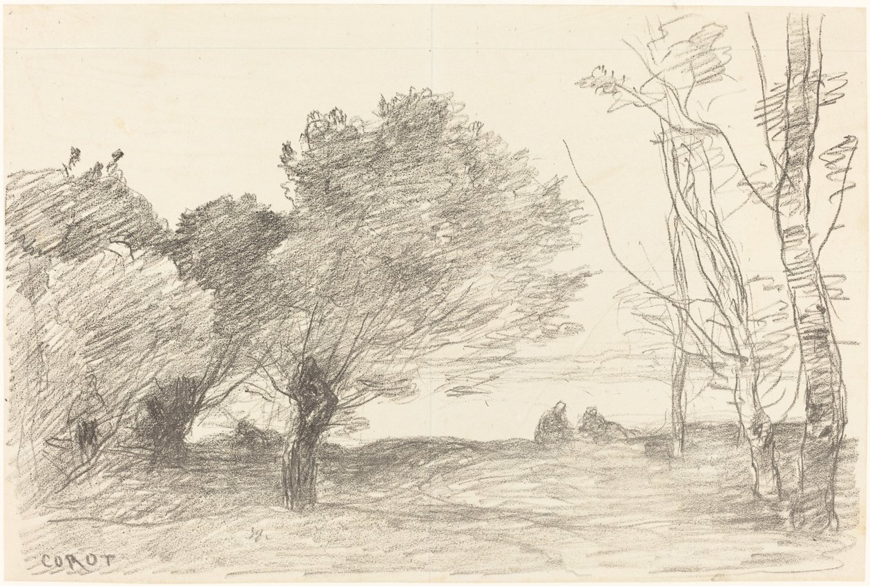 Willows and White Poplars Saules et peupliers blancs, 1871. 作者 让·巴蒂斯特·卡米尔·科罗