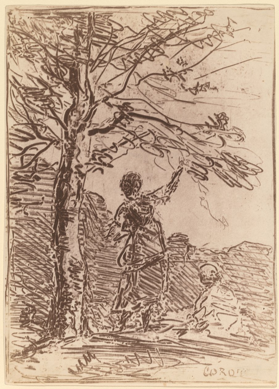 年轻女子与死亡 La Jeune Fille et la Mort, 1854年。 作者 让·巴蒂斯特·卡米尔·科罗