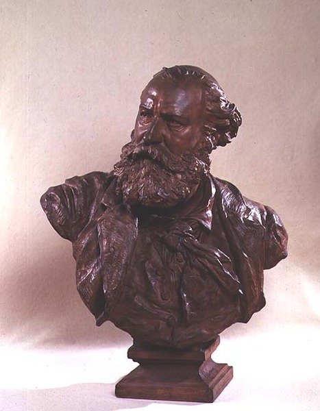 查尔斯-古诺(1818-93)半身像，约1874年（青铜）。 作者 让·巴蒂斯特·卡尔佩