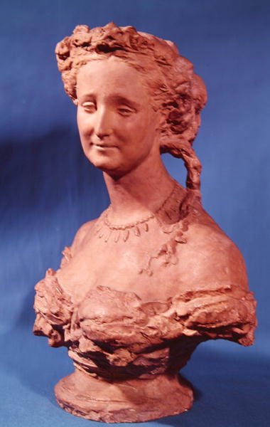 Eugenie-Marie de Montijo de Guzman的半身像（1826-1920）Teba伯爵夫人（兵马俑） 作者 让·巴蒂斯特·卡尔佩