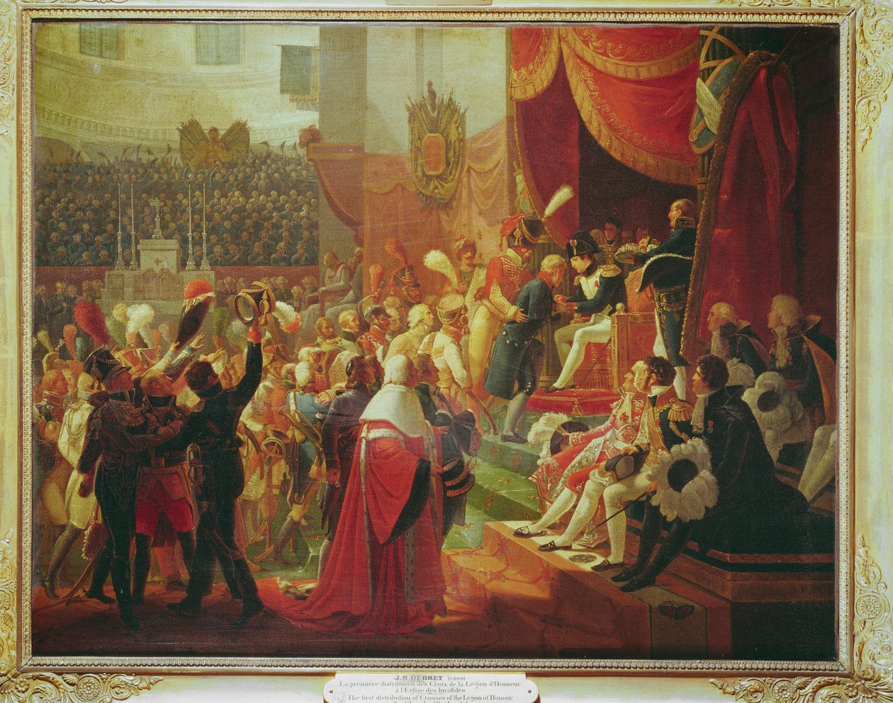 第一次分发荣誉军团十字勋章 在荣军院（Les Invalides）教堂... 作者 让·巴蒂斯特·德布雷特