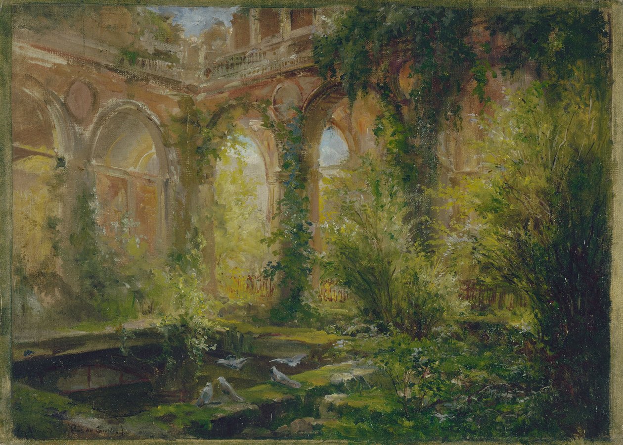 审计院遗址：节日厅，约 1875 年（油画） 作者 让·巴蒂斯特·埃德蒙·阿卢阿尔