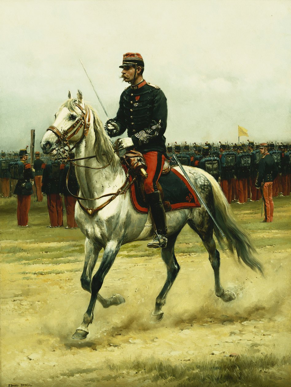 1885年，骑兵军官越过部队 作者 让·巴蒂斯特·爱德华·Detaille