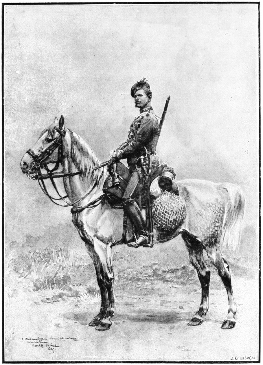 1892年，俄罗斯一名警卫长。 作者 让·巴蒂斯特·爱德华·Detaille