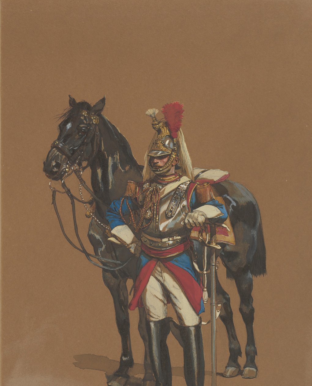 Cuirassier, 1872. 作者 让·巴蒂斯特·爱德华·Detaille
