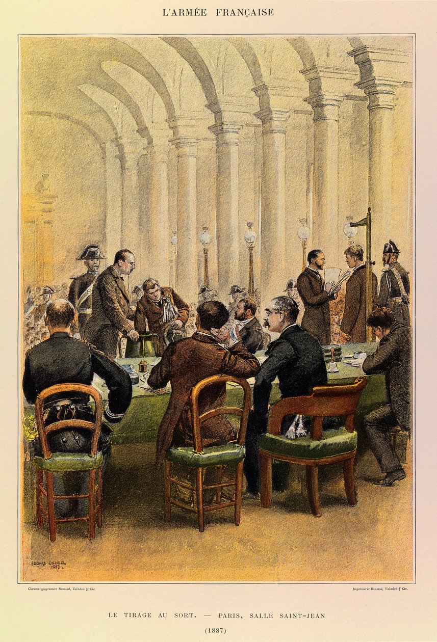 儒勒-理查德上尉的法国军队的类型和制服，由爱德华-迪特尔（1848-1912）绘制。1887年在巴黎的抽奖活动，圣让厅，私人收藏 作者 让·巴蒂斯特·爱德华·Detaille