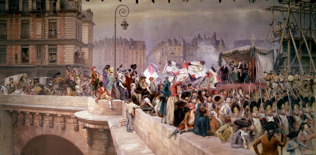 1792 年，志愿者前往军队服役。 Edouard Detaille 的绘画（1848 - 1912） 作者 让·巴蒂斯特·爱德华·Detaille
